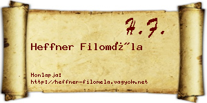 Heffner Filoméla névjegykártya